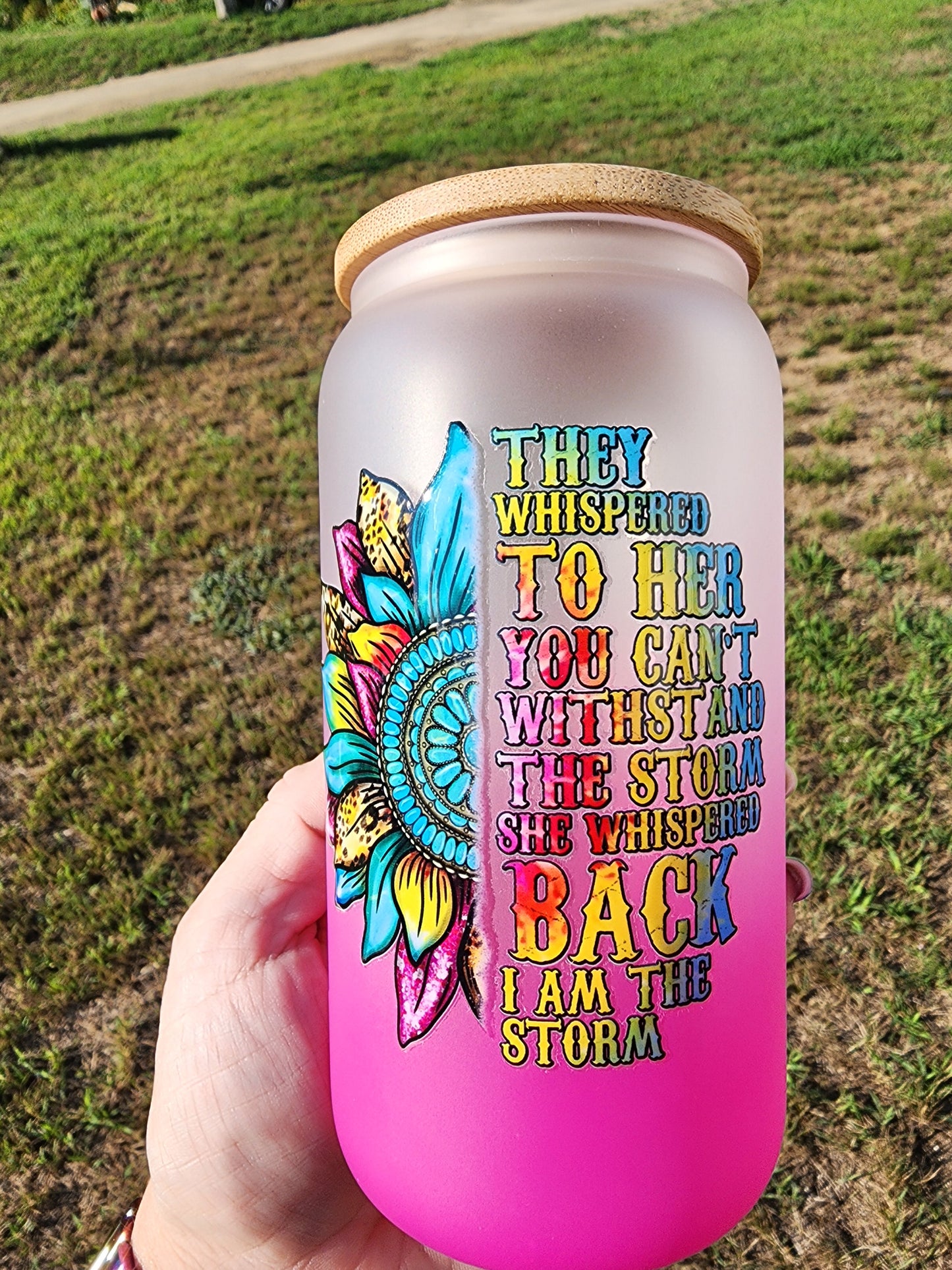 16oz Glass Can Tumbler