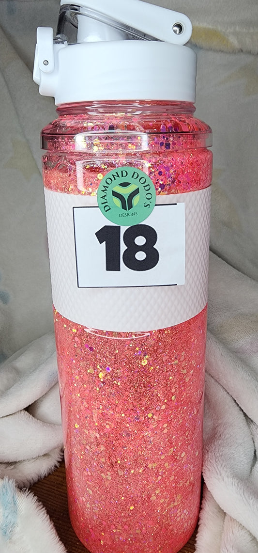 32oz Snowglobe Water Bottle