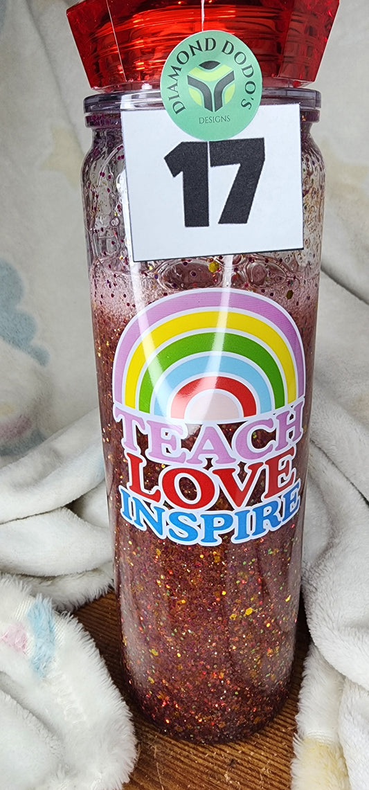18oz Snowglobe Water Bottle