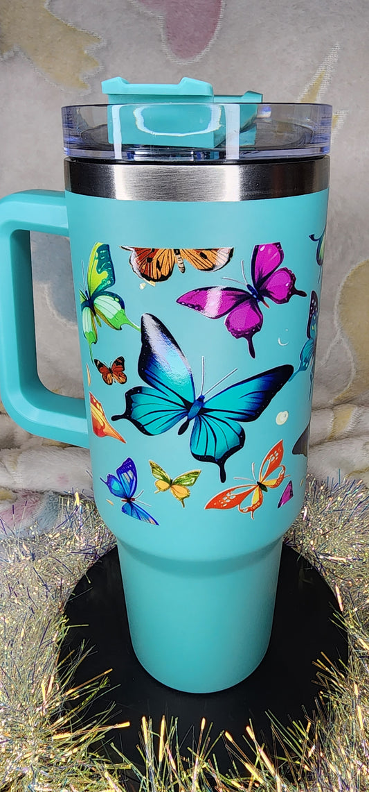 40oz Stainless Steel Handle Tumbler